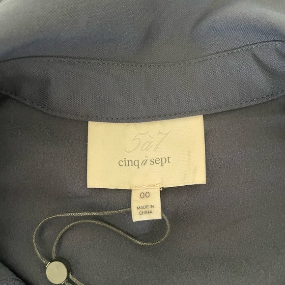 Cinq a Sept Blue McKenna Midi Long Sleeve Sheath Dress - Picture 11 of 16